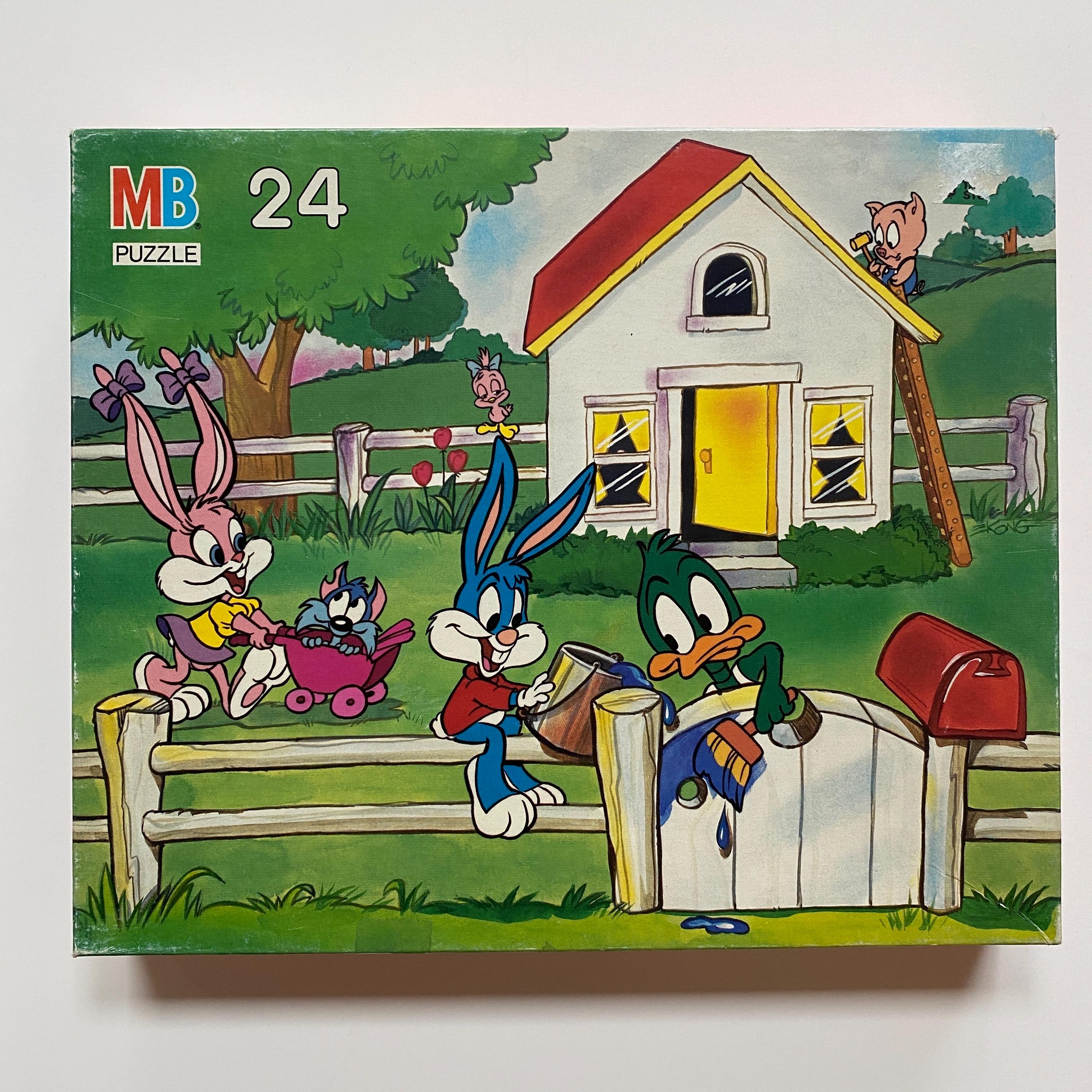 1989 Tiny Toon Adventures Jigsaw Puzzle COMPLETE 24 Jumbo Pieces