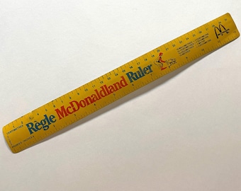 Vintage Mcdonalds Ronald Mcdonaldland Ruler USA 1980s Metal
