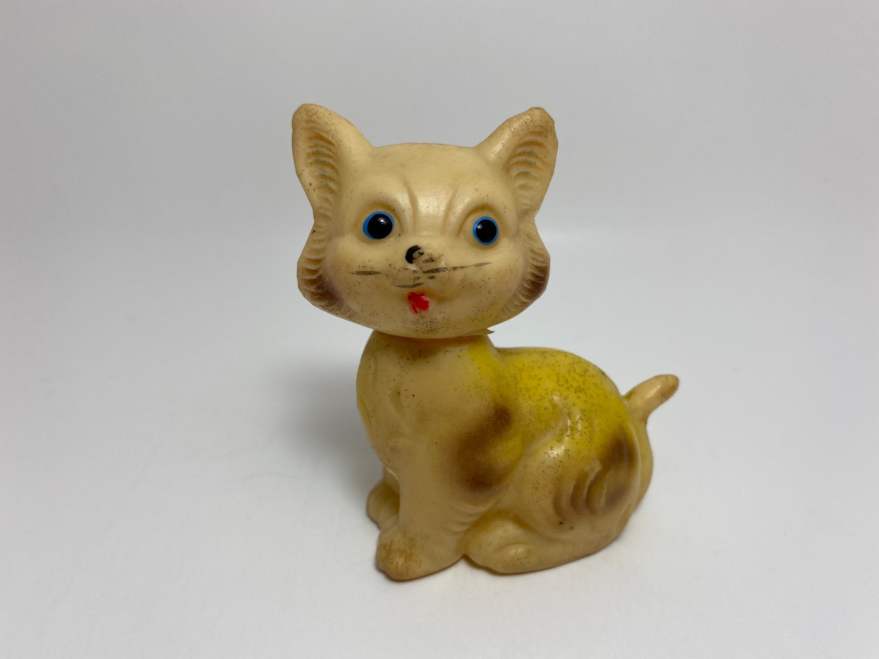 Vintage Caoutchouc Chat Jouet En Plastique Enfants Enfants Minuscule Mignon  Kitty -  France