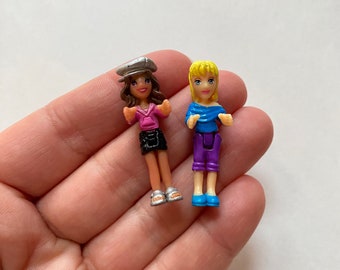 Polly Pocket Mini Figure Dolls Early 2000s Pair
