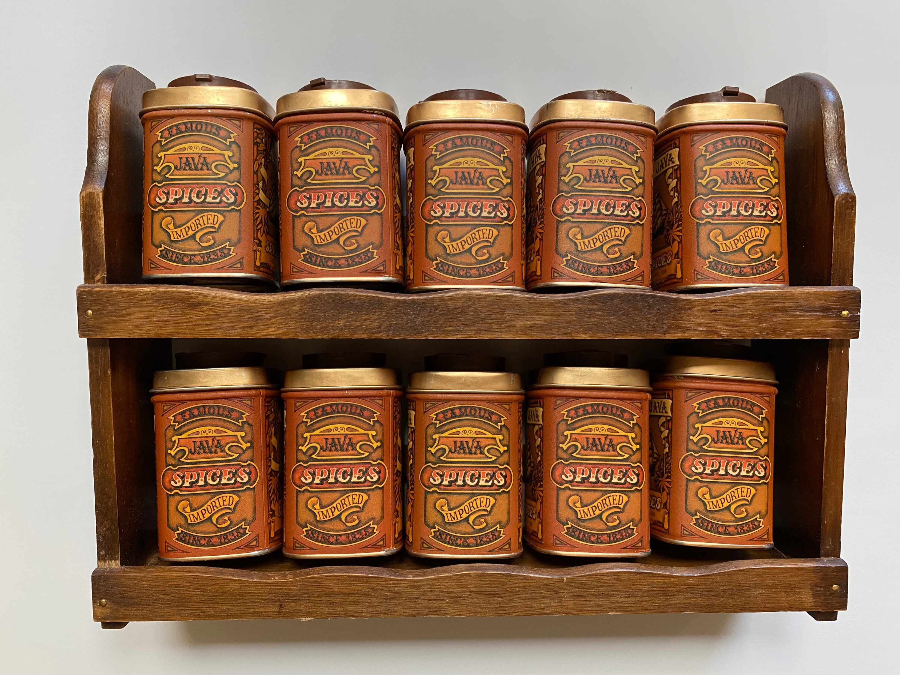 Mid 20th Century Goodwood Spice Rack With Jars and Lazy Susan Spice - Ruby  Lane