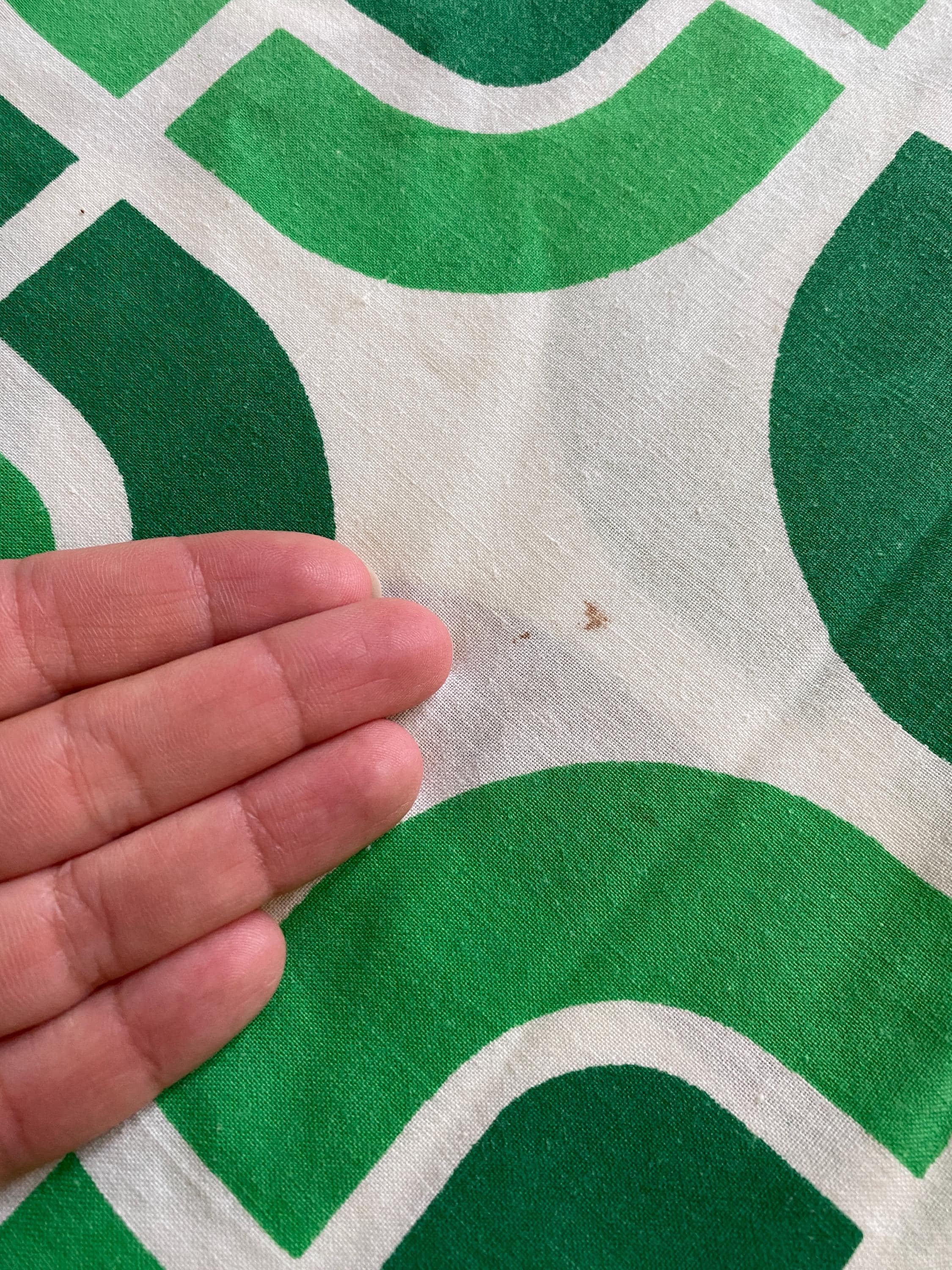 Texmade グリーン 幾何学模様 ツイン フラット シーツ 寝具 ベッド