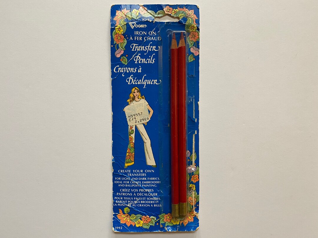 Iron on Transfer Pencils Vintage Craft Supply for Embroidery Made in