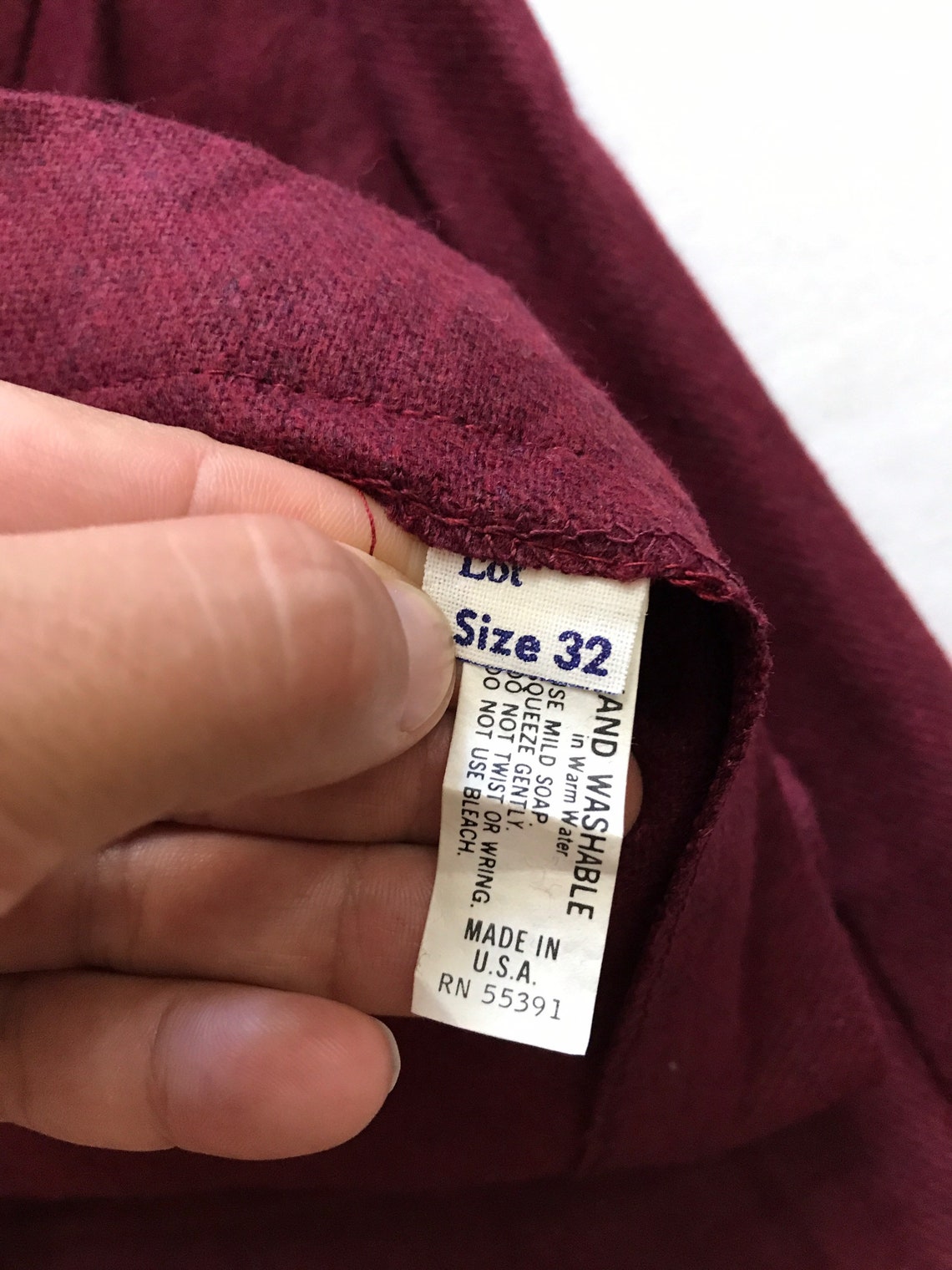 Vintage Ladies Wool Blend Wrap Skirt Size Small USA Maroon Red - Etsy