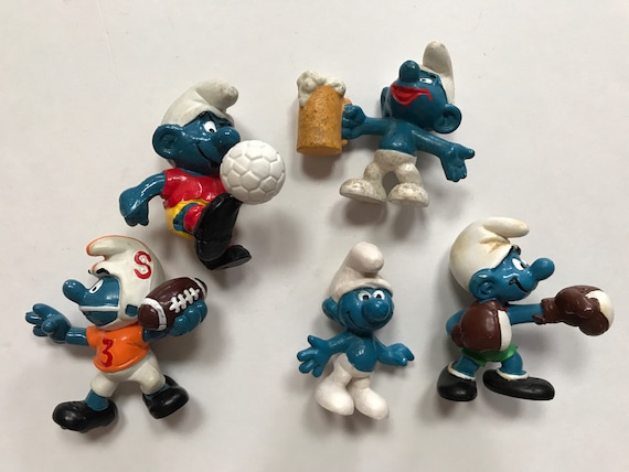 1980s PVC Pitufos Figuras Peyo Bully Mini Lindo Juguetes Niños