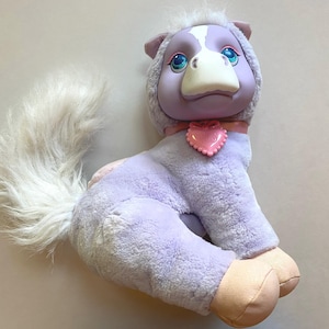 RARE 1990s Purple Pony Surprise Hasbro Plush Stuffed Animal 90s Girls Toy with Collar