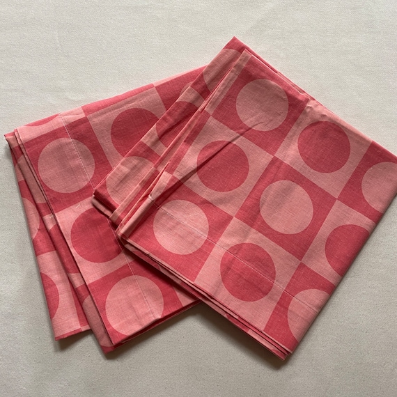 Body Pillowcases Pair Pink Geometric Circle Print Tex Made Bedding Sheet Change