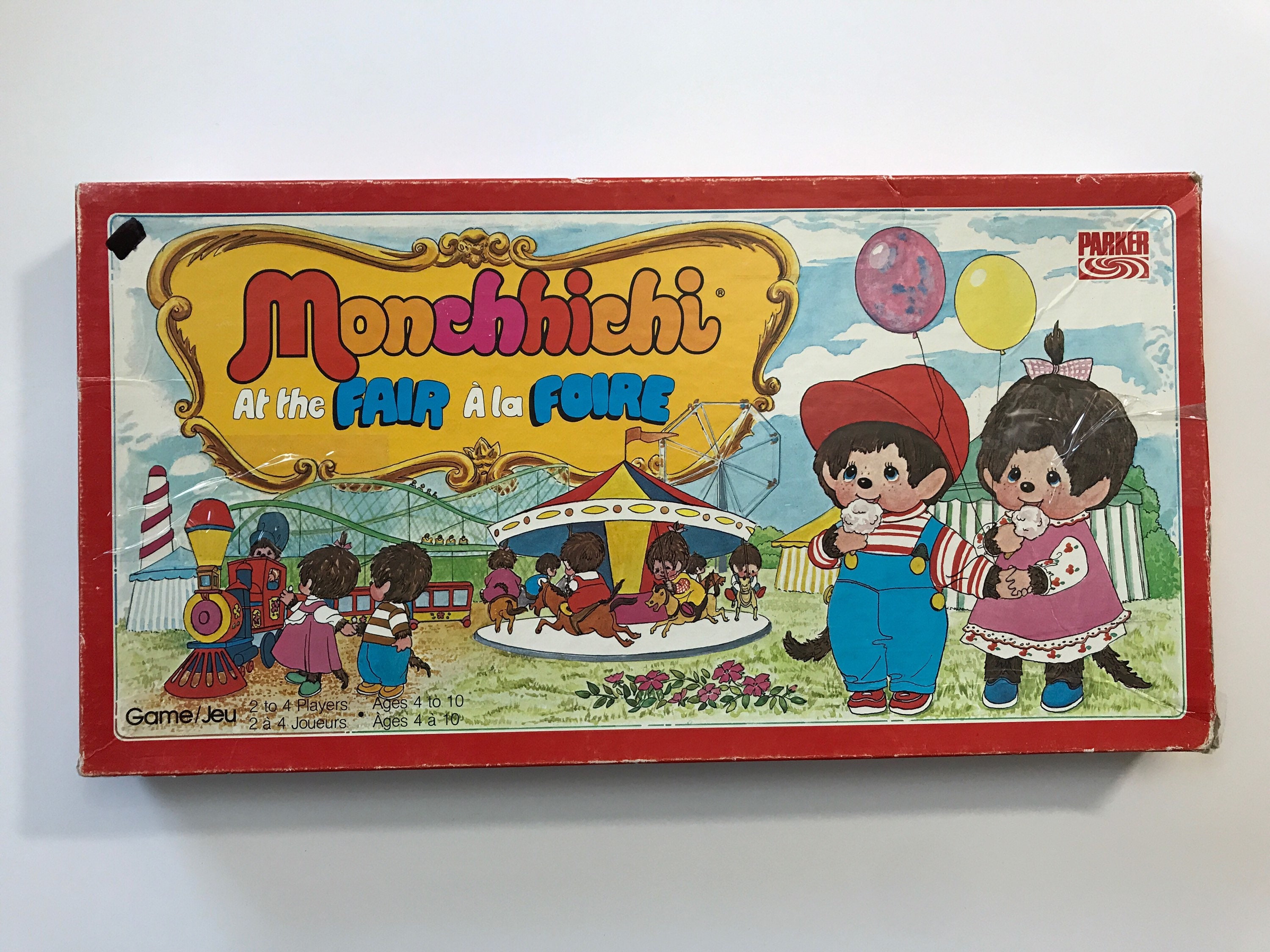 1974 Monchhichi at the Fair Board Game 70s Kids Almost Complete