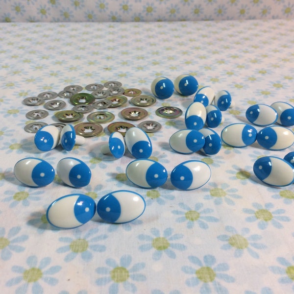 Blue Cartoon Eye Safety Eyes for Crafts and Sewing Projects 12 Pairs