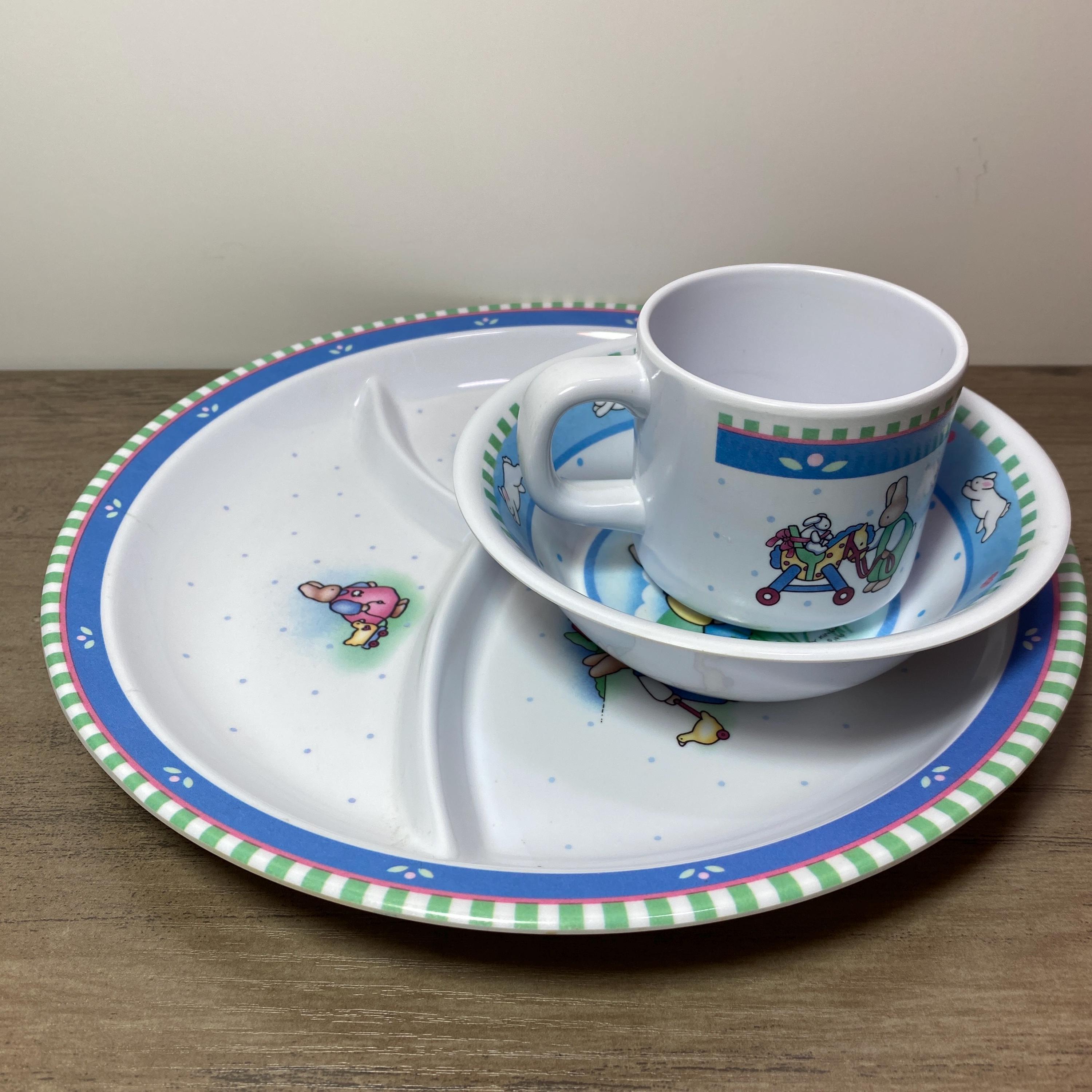 デイジーキングダム ハニーバニー メラミン 子供用食器セット 1990年