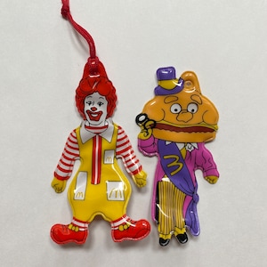 1984 Mcdonalds Ornaments Fast Food Premium Mayor McCheese Ronald Mcdonald Vinyl