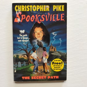 SALE 1995 Christopher Pike Spooksville Number 1 Paperback Book Teens Young Adults Reading 90s Horror Mystery The Secret Path