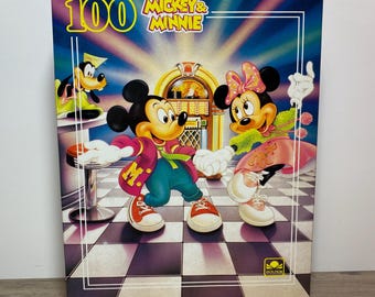 ミッキーマウスとミニーマウスのジグソーパズル 100ピース 1990年代