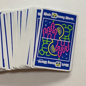Jeu de cartes complet Walt Disney World avec revêtement plastique