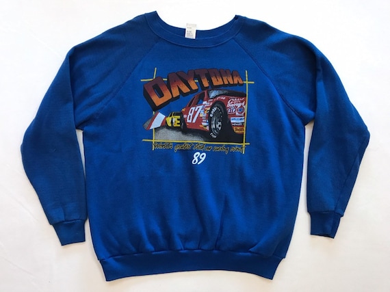 1989 Daytona 500 Stock Car Racing Sweatshirt Crafted … - Gem