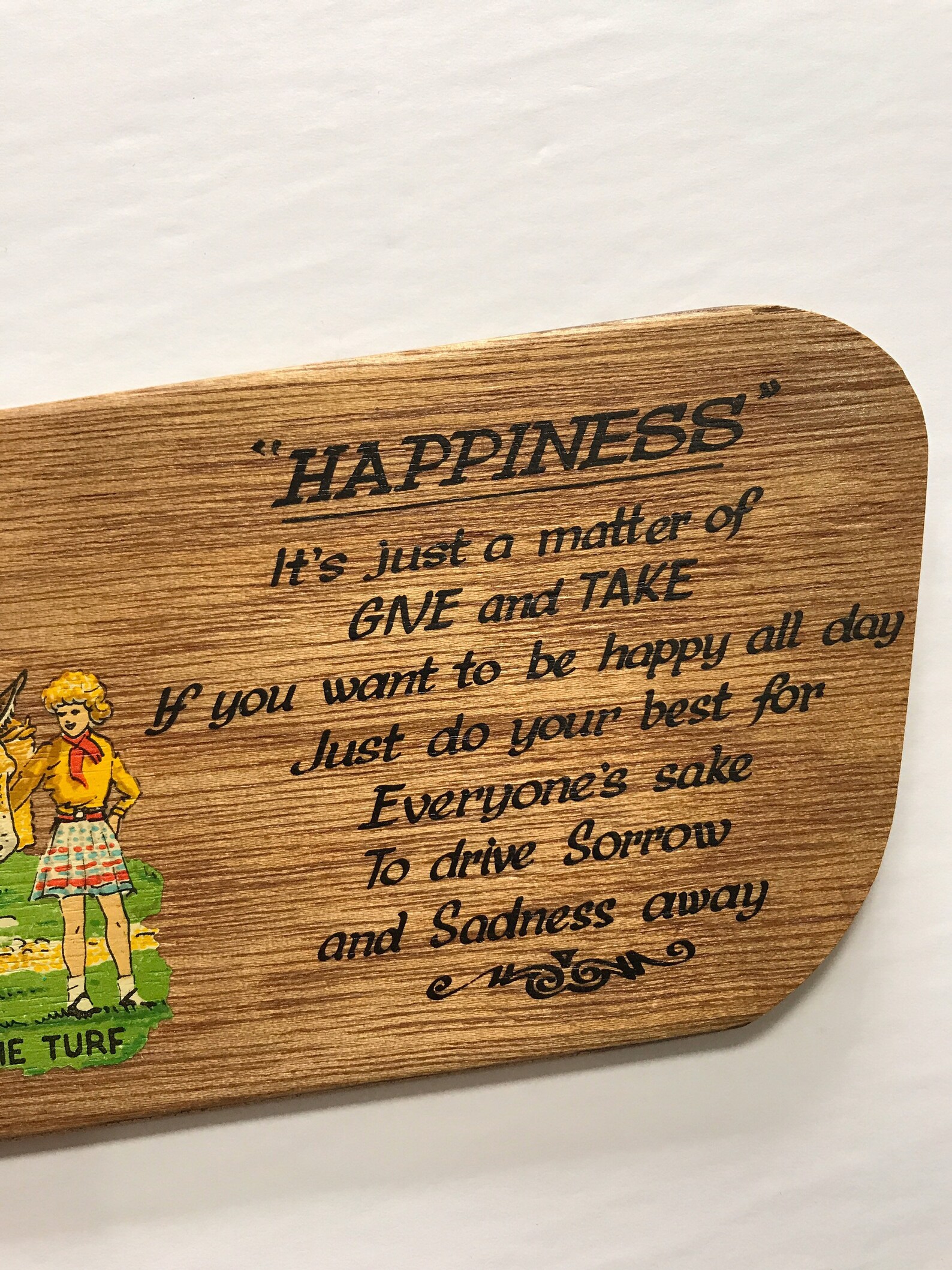 Vintage Wooden Sign Wall Hanging Retro Home Decor 70s Etsy