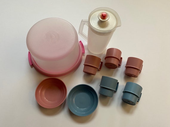 Tupperware Toys Mini Serve It Plastic Play Dishes Kids Retro