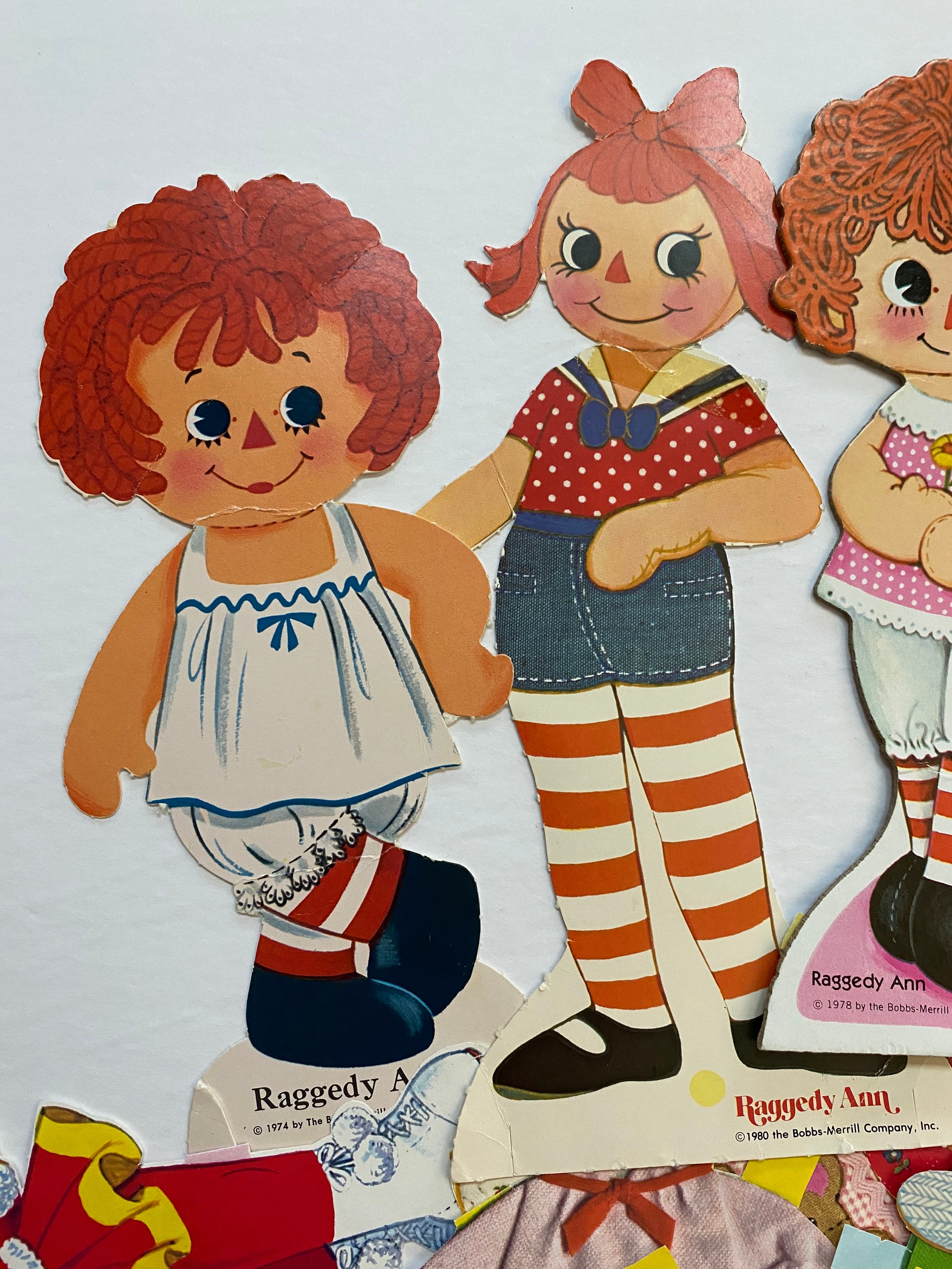 Raggedy Ann and Andy Paper Dolls Set With Outfits - Etsy