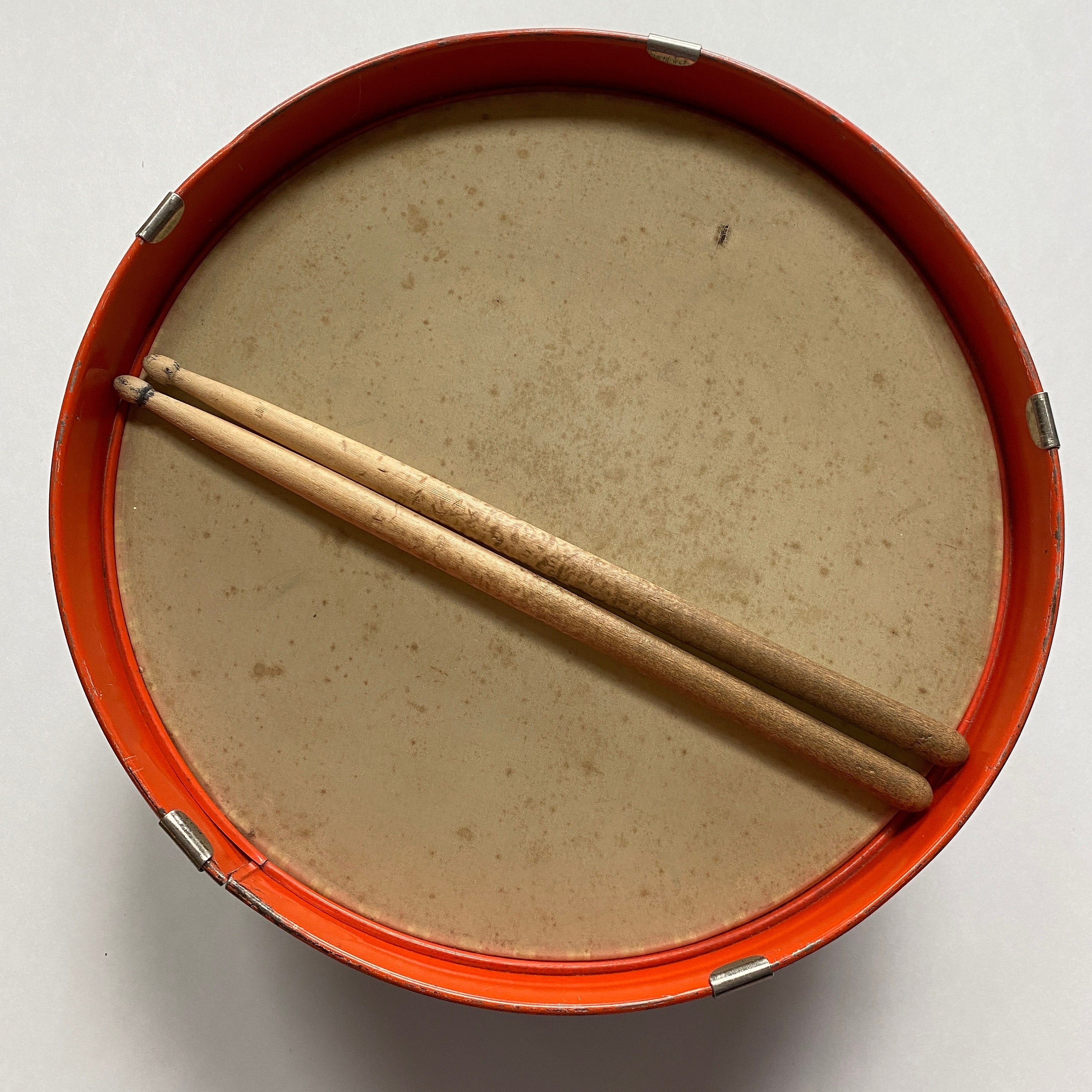 Vintage Childrens Toy Drum Musical Instrument Tin Made in Japan