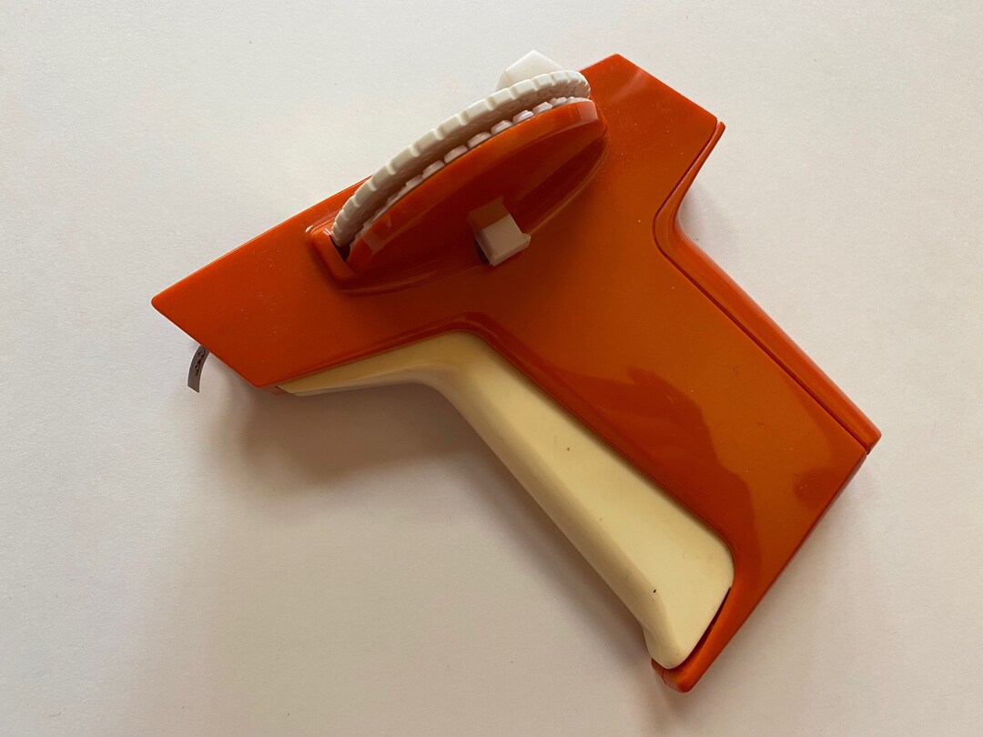 Vintage Dymo Label Maker Retro 70s Orange Office Supply With - Etsy