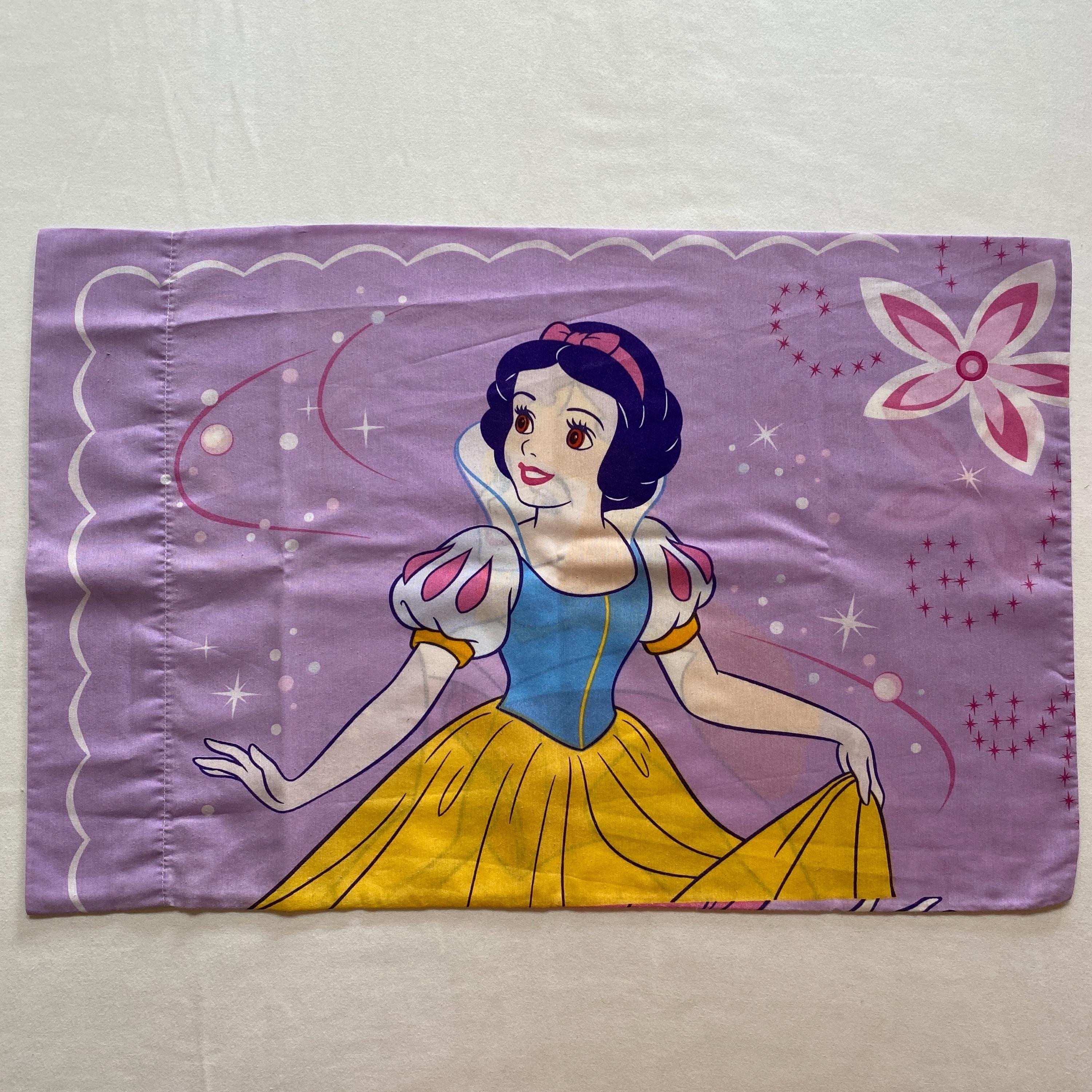 Disney Princess Pillowcase Standard Vintage Early 2000s Y2K Kids 