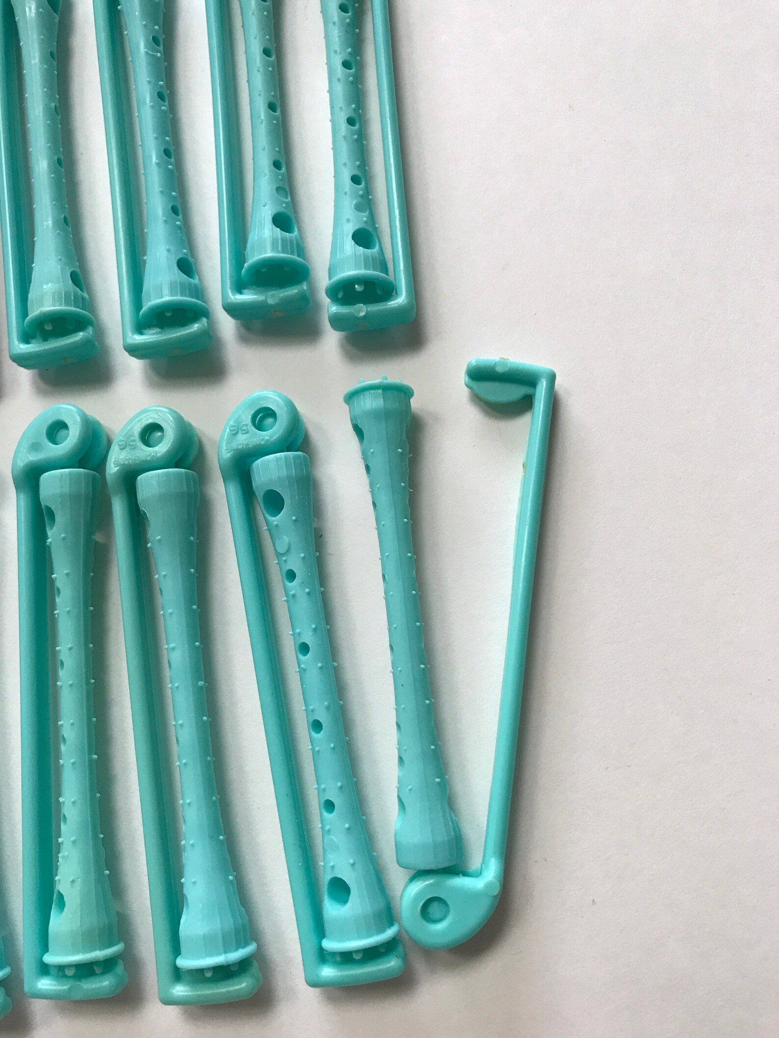 Vintage 70s Swing Arm Perm Rods Hair Perming Curlers Aqua Etsy UK