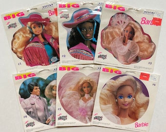 1991 Barbie Really Big Stickers by Mello Smello Complete Set of 6