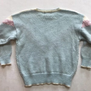 1980s Pastel Kawaii Acrylic Knit Sweater With Sparkles Pink - Etsy
