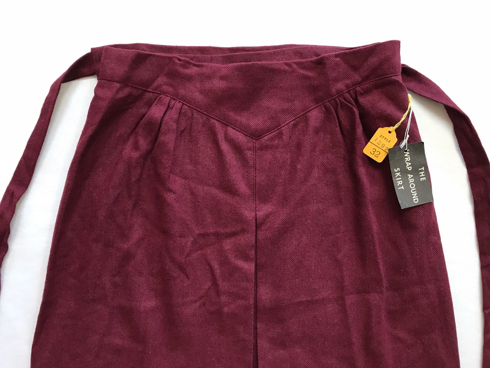 Vintage Ladies Wool Blend Wrap Skirt Size Small USA Maroon Red - Etsy