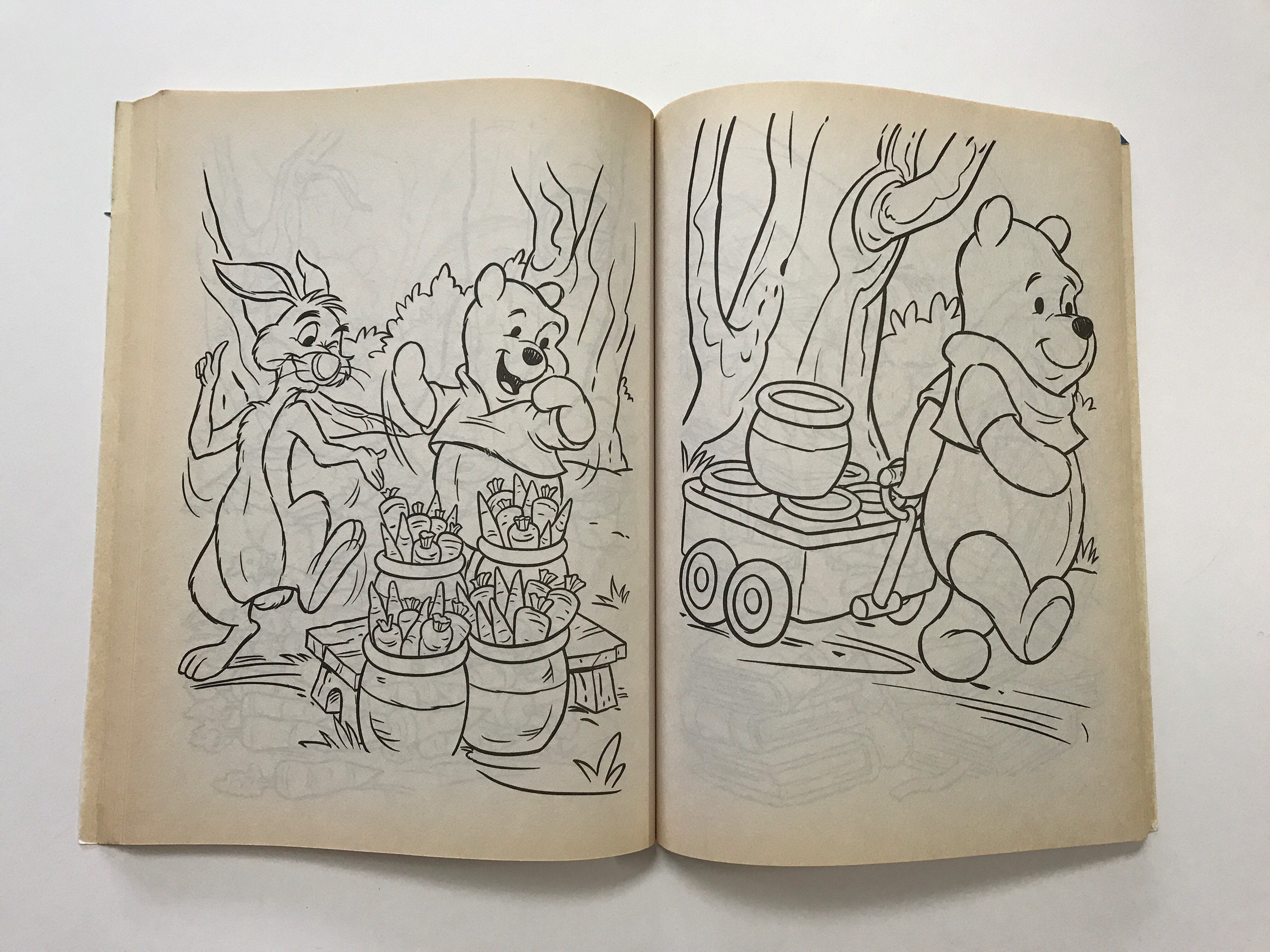 1990s Disney Winnie the Pooh Coloring Book Super Jumbo Golden | Etsy