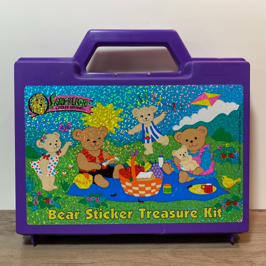 Sandylion bear sticker treasure kit ケース Sandylion Bear Sticker Treasure Kit - Collector Case 1995