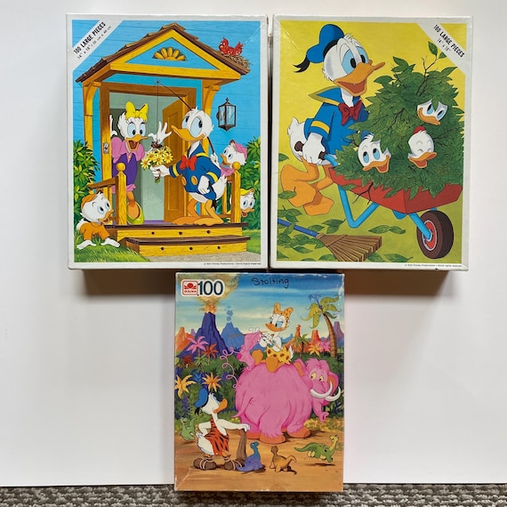 Disney Donald Duck Jigsaw Puzzles LOT Complete Game Night Toys - Etsy