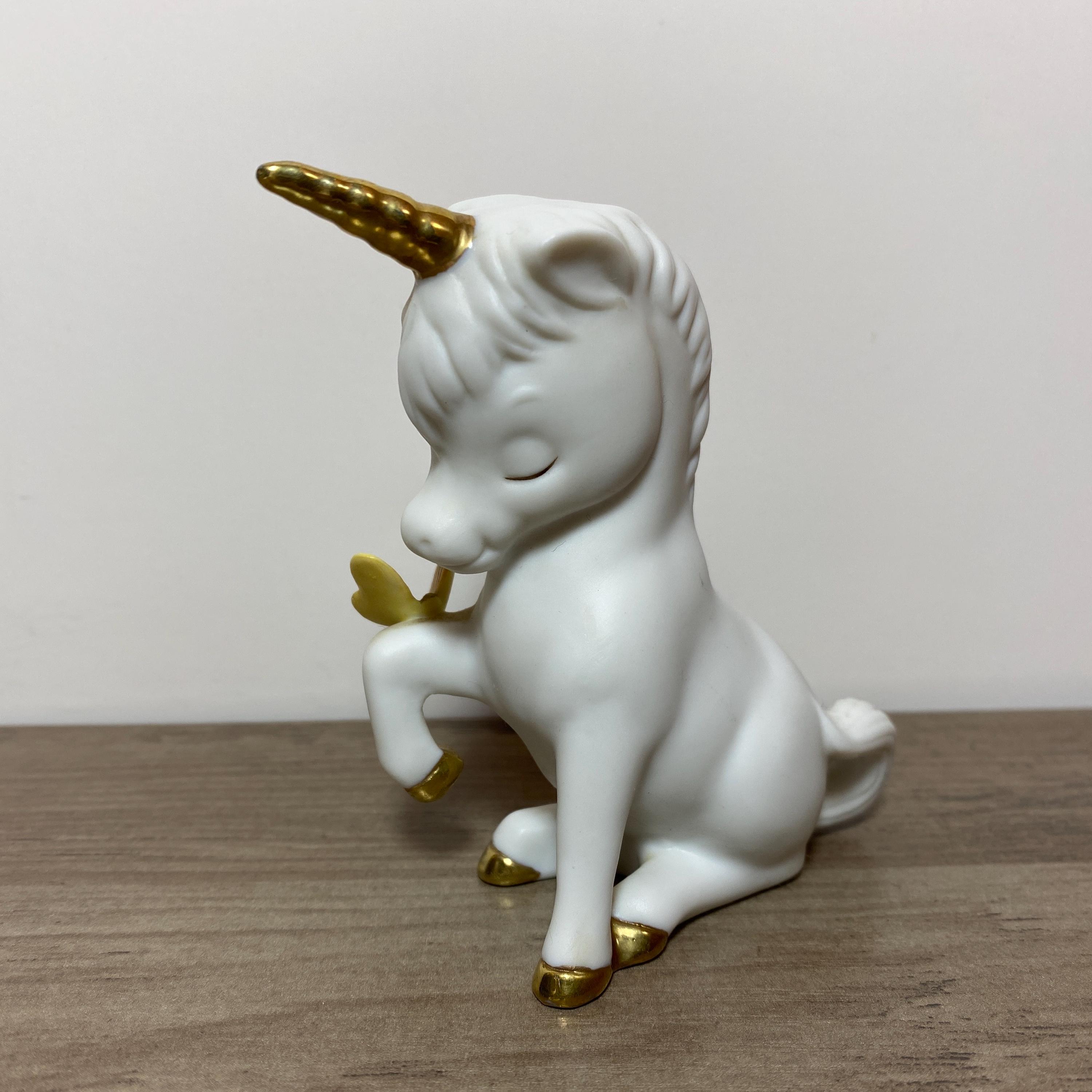 Vintage Unicorn With Butterfly Mythical Figurine 1992 Malaysia