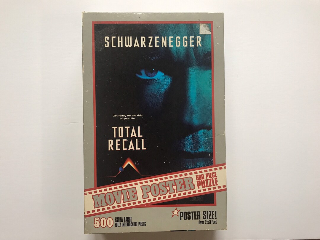 1990 Total Recall Movie Poster Puzzle 500 Piece Complete Milton