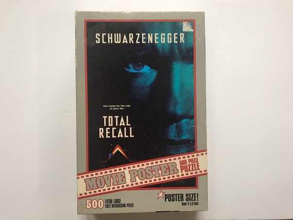 1990 Total Recall Movie Poster Puzzle 500 Piece Complete Milton