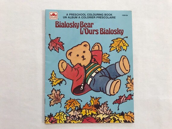 1985 Bialosky Bear Preschool Coloring Book For Kids Children Etsy