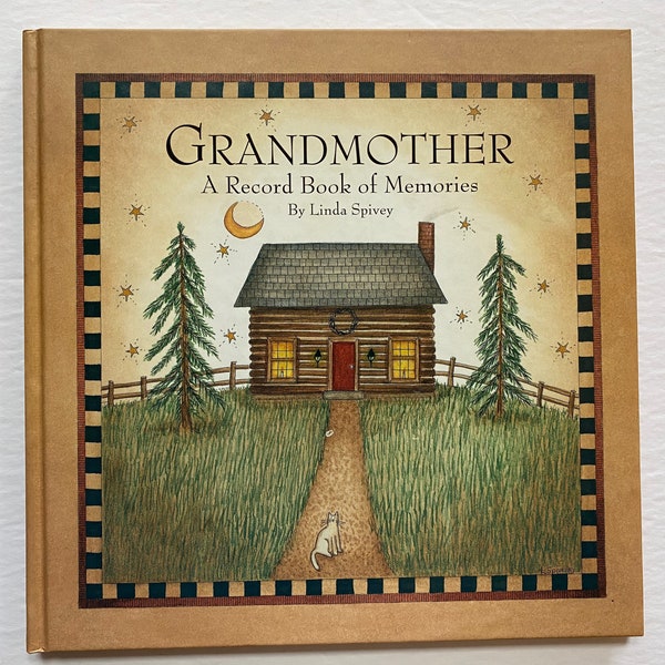 Vintage 1997 Grandmothers Record Book of Memories Memory Album Book Cute Gift 90s Cottage Core by Linda Spivey