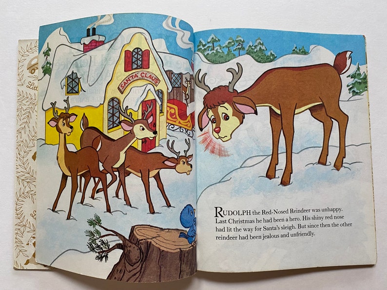 Rudolph Shines Again Little Golden Book Kids Children Red Nosed ...