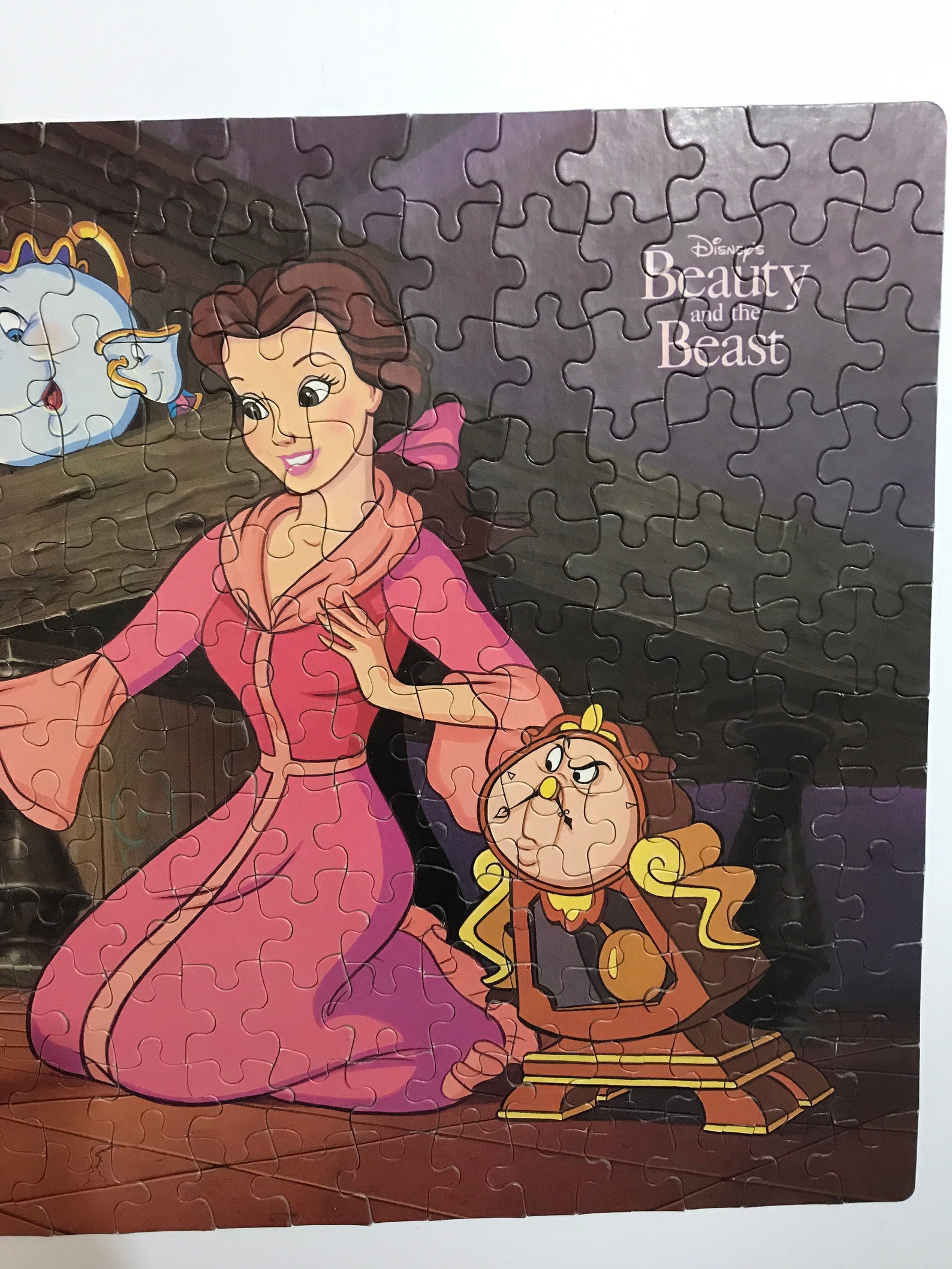 Disney Beauty and the Beast Jigsaw Puzzle Complete Kids Belle Etsy