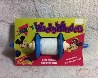 Mickeys Wacky Winders Kite Spool By Spectra Star 1988 Disneyland Mickey Mouse Minnie Mouse Disney 80s Kids Summer
