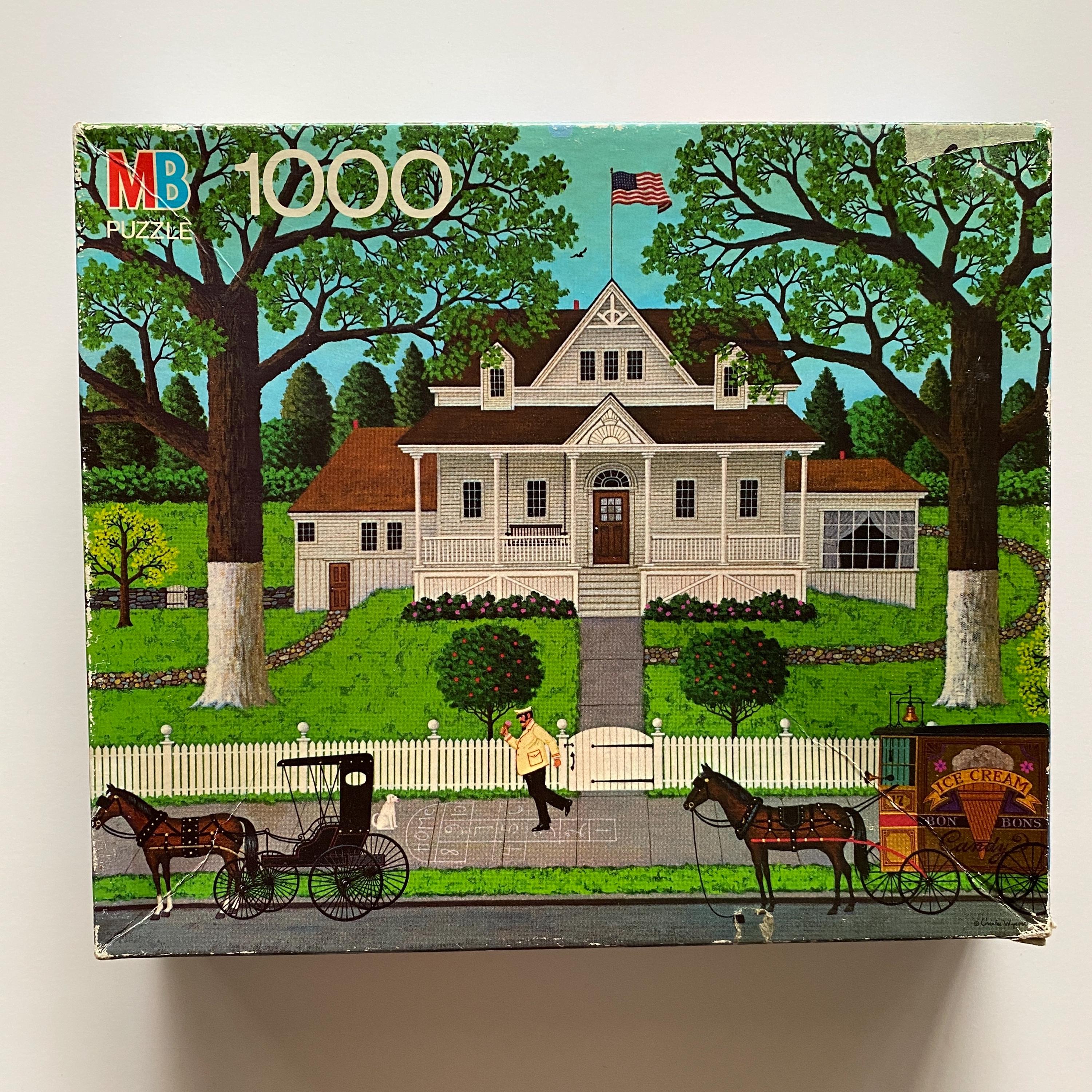 Charles Wysocki Americana Jigsaw Puzzle Ice Cream and Hopscotch