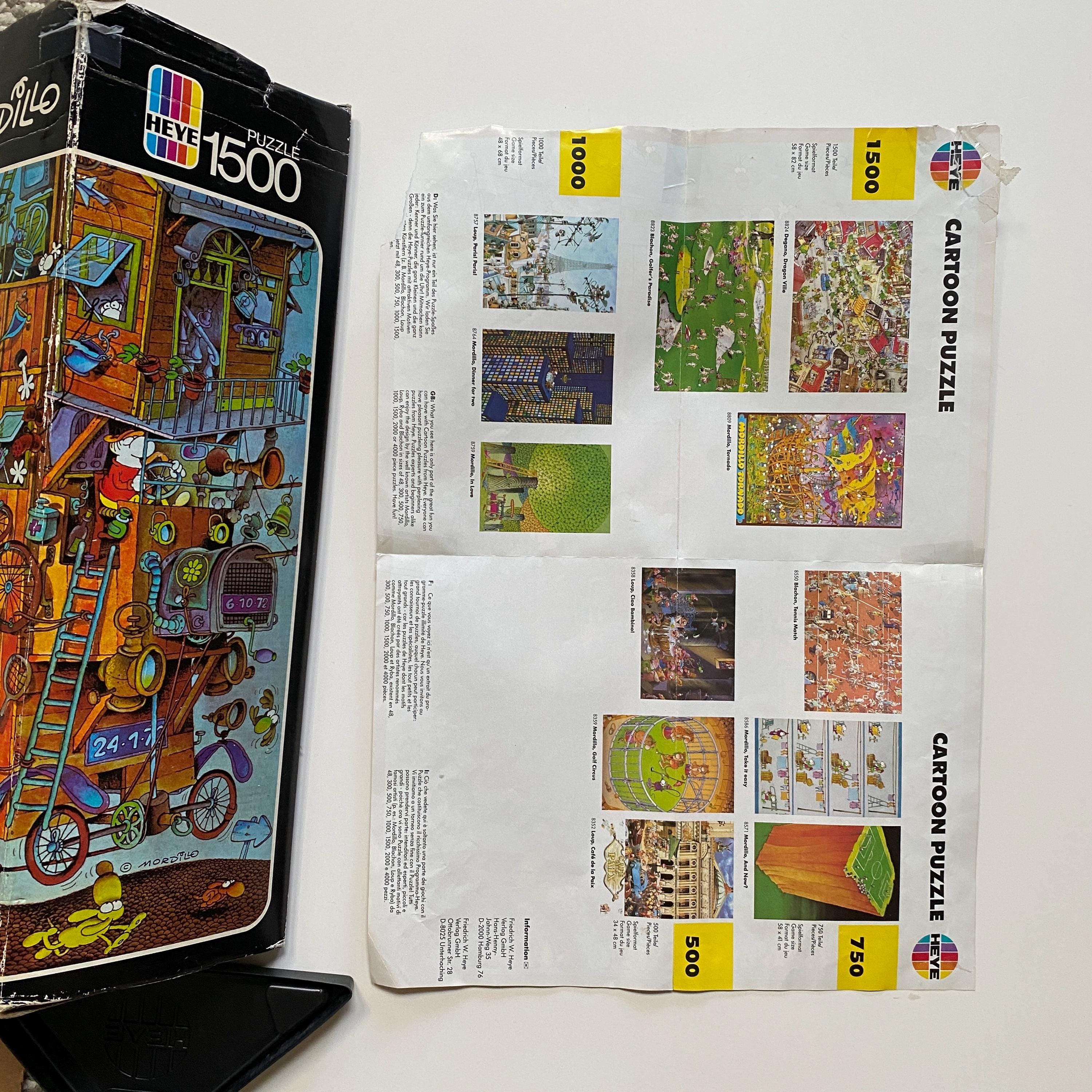 Mordillo Puzzle Easy Rider 1500 Pieces COMPLETE 1981 HEYE 8807