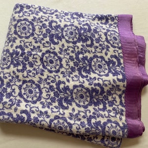 Vintage Groovy Blanket Bedspread 70s Purple Flower Power Pretty Bedding Twin Size Floral Wabasso?