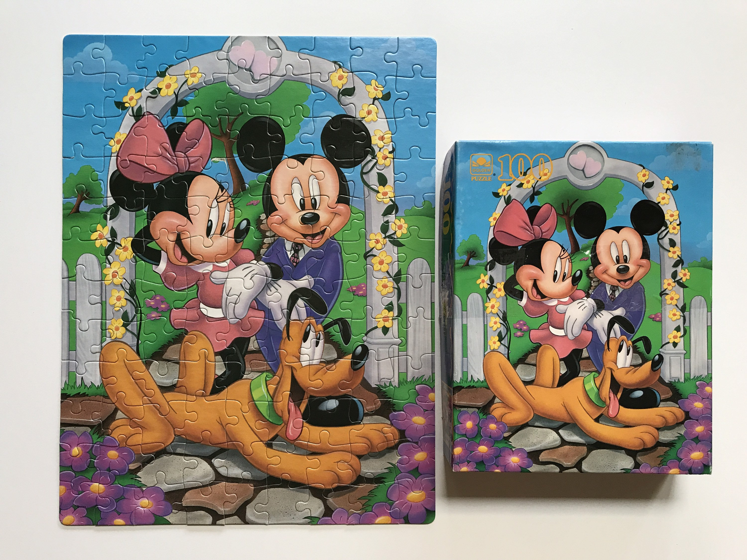 Mickey and Minnie Mouse Jigsaw Puzzle 100 Pieces 1990s Etsy
