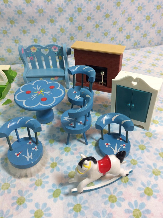 Clearance Fisher Price Dollhouse Furniture 1970s Retro Kids Etsy