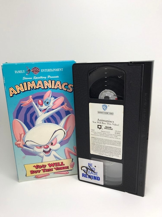 ANIMANIACS YOU WILL BUY THIS VIDEO VHS TAPE IN ORGIINAL BOX PINKY & THE  BRAIN