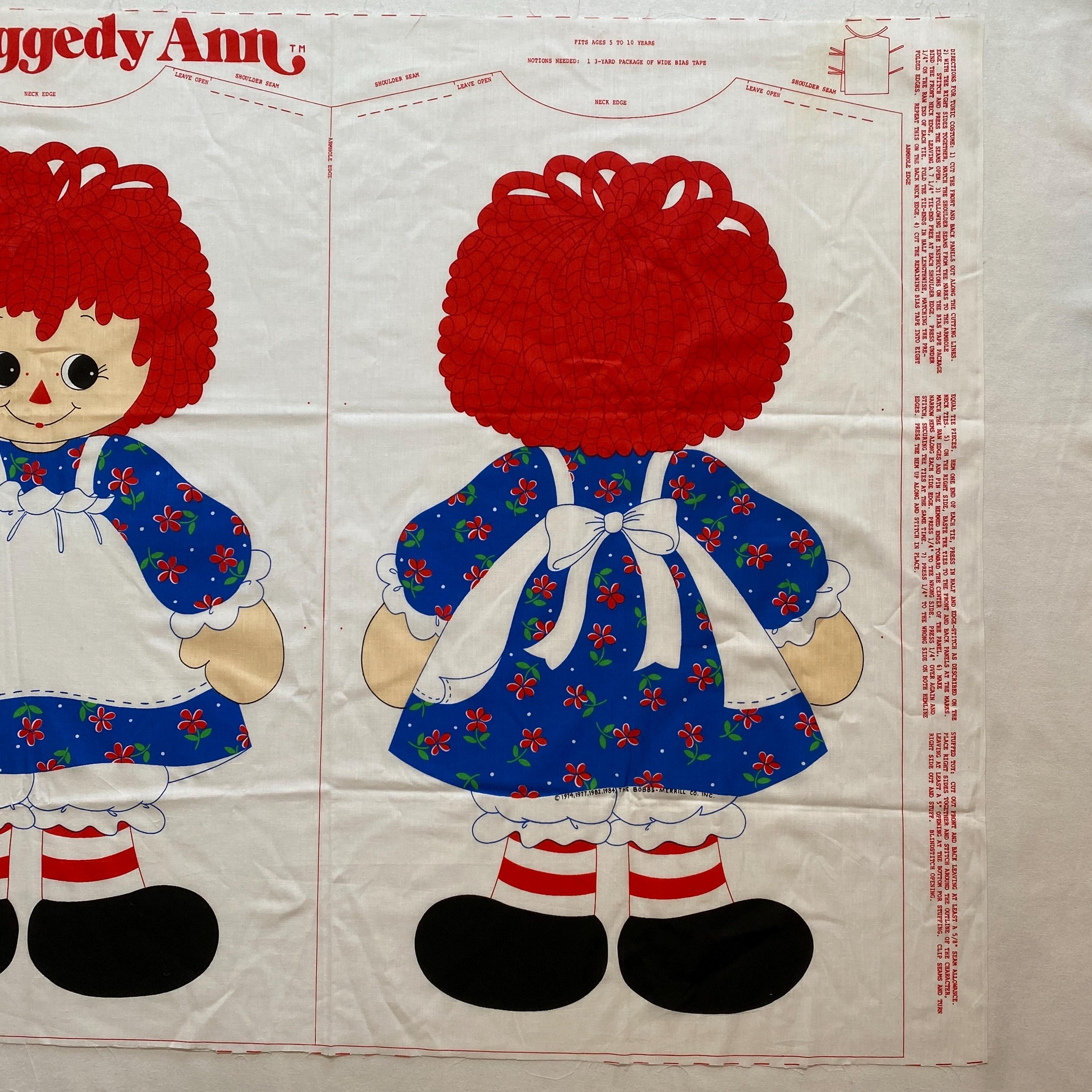 Raggedy Ann Tunic Costume Pattern Cut N Sew Fabric Panel Spring
