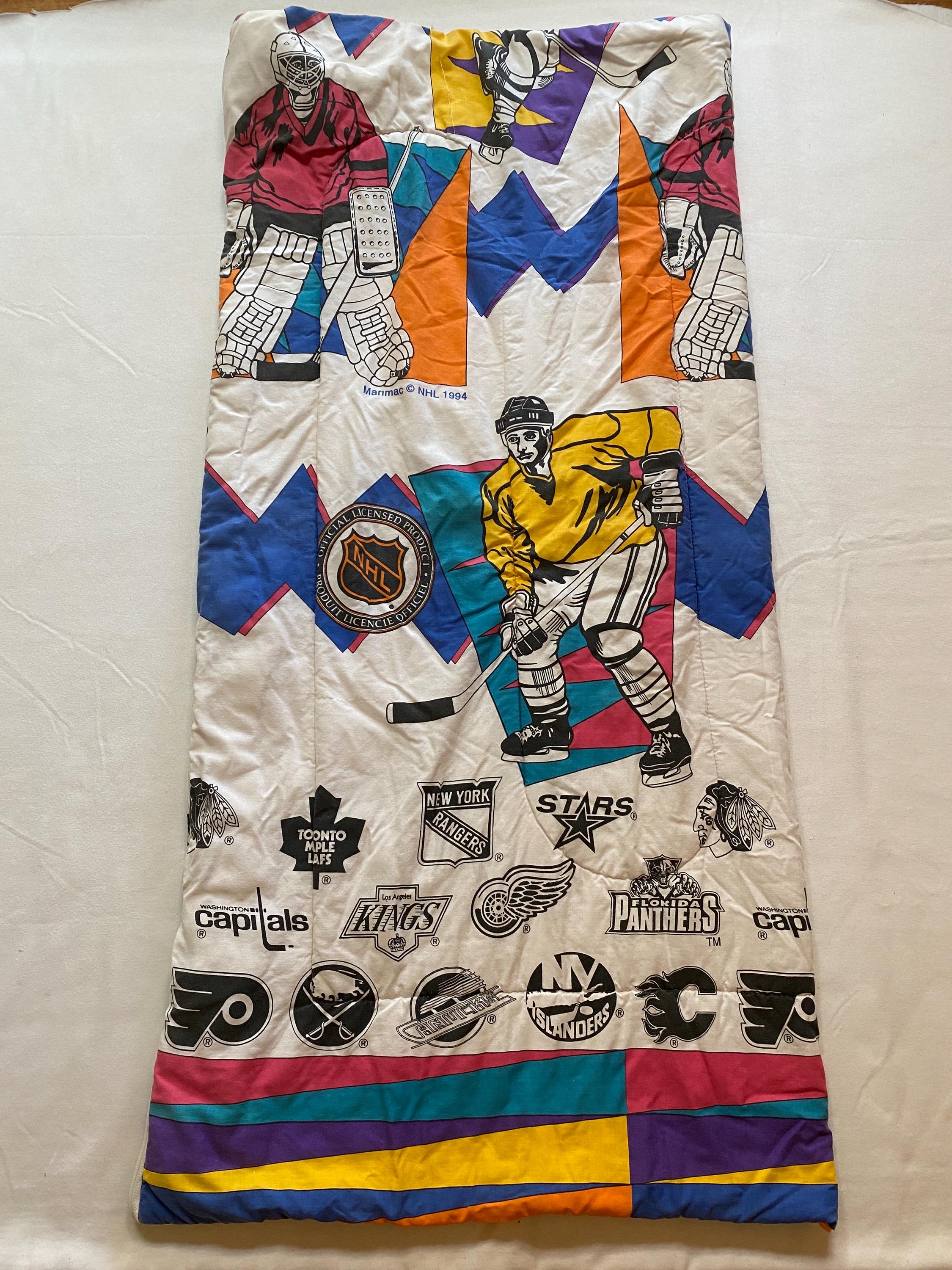 1994 NHL Hockey Sleeping Bag 90s Sleepover Marimac Hard to Find
