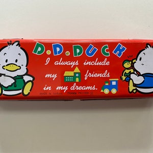 D.D Duck Pencil Case Stationary Box 90s Kawaii Collectible Tin Storage Box