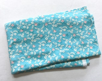Vintage Piece of Puffy Print Fabric in Blue and Pink Adorable Kids Clothing Stretchy Material Cute Pastel Sewing Supply